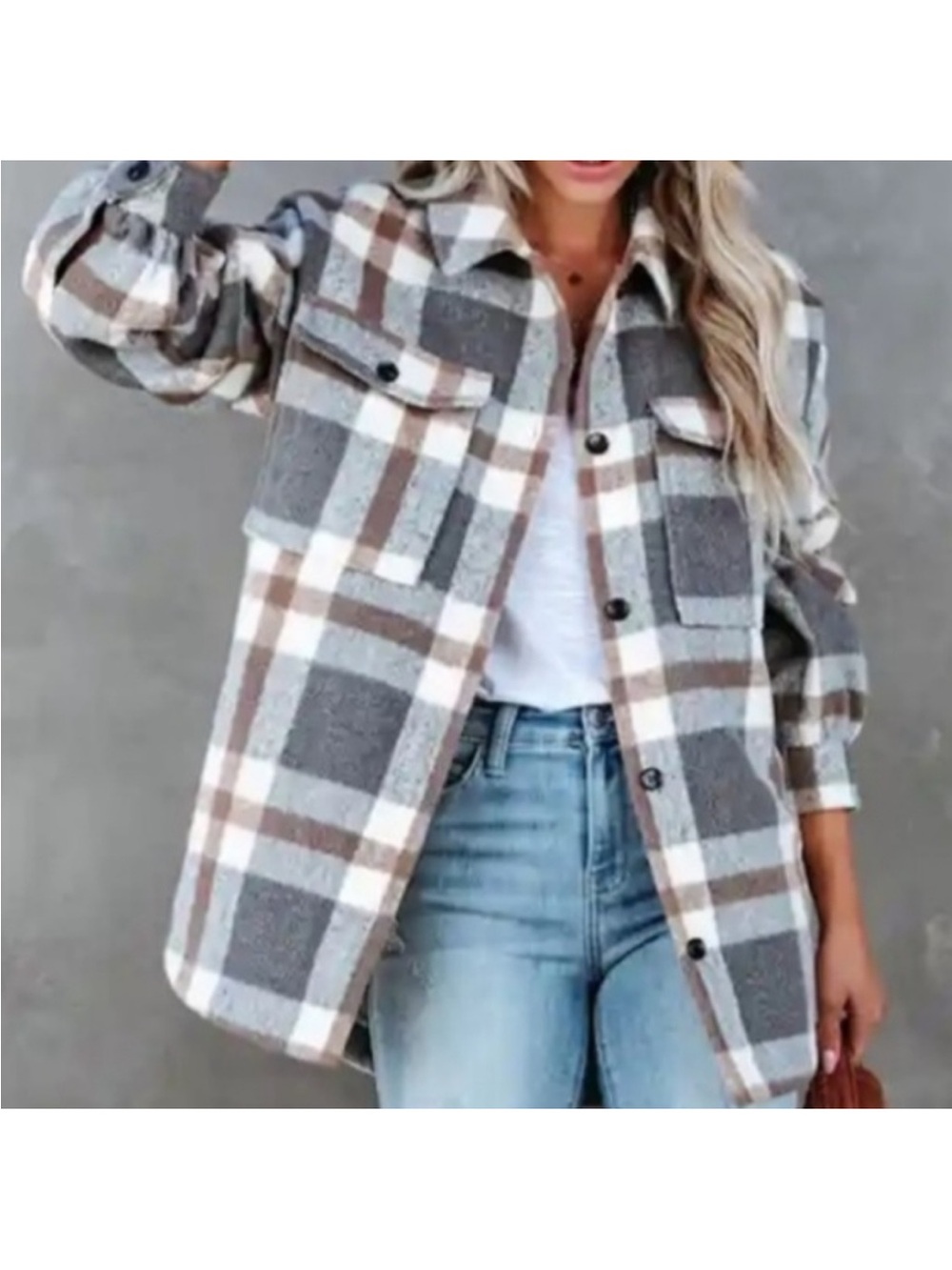 Vici dolls fore brinkley heavy plaid shacket
